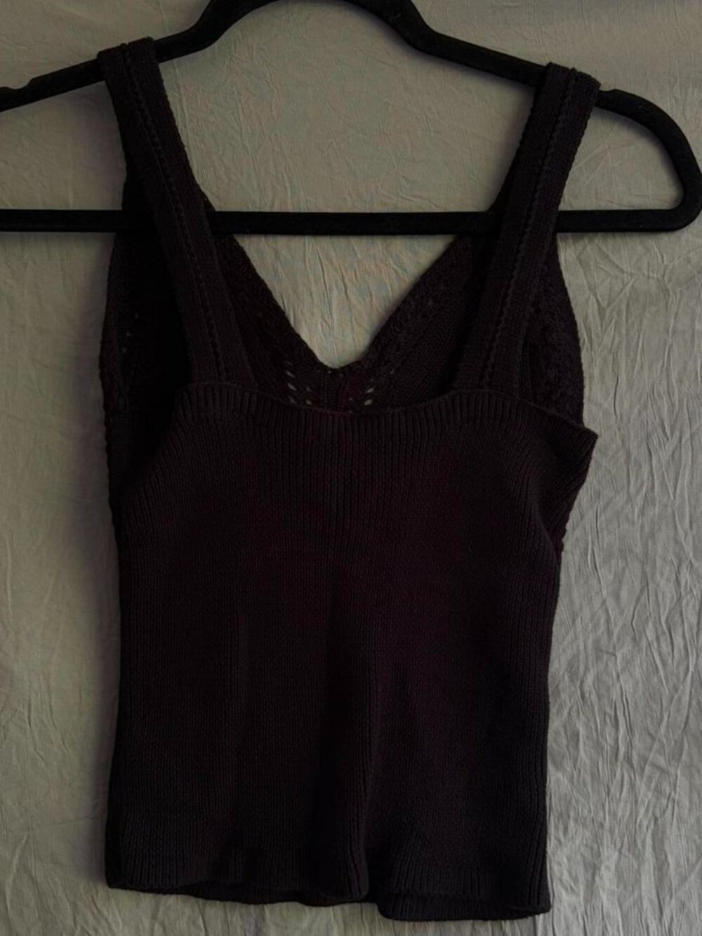 Black knit tank top size small